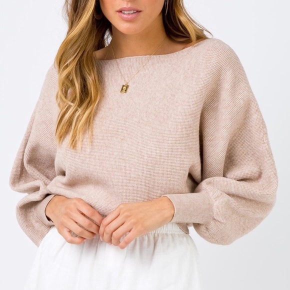 Princess Polly Sweaters - Princess polly Dolman taupe sweater